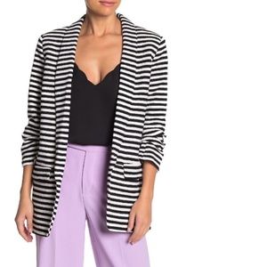 Catherine Malandrino Ruched Sleeve BlazeR Petite